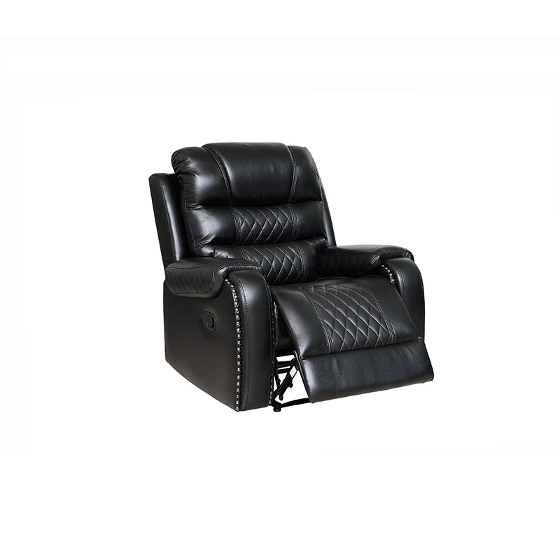 Black Leather Power Reclining Sofa