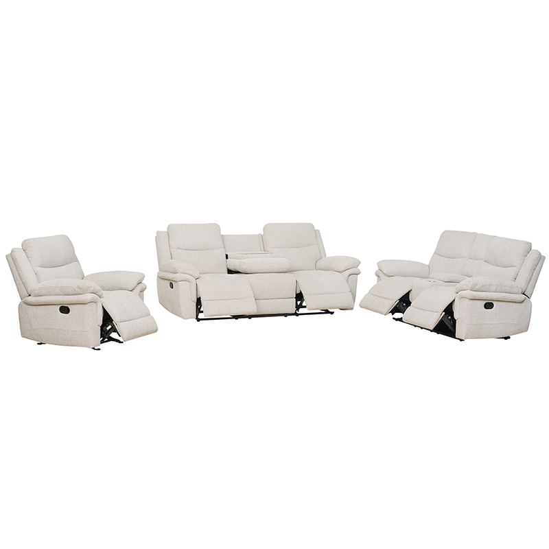 Off White Modern Electric Recliner Sofa