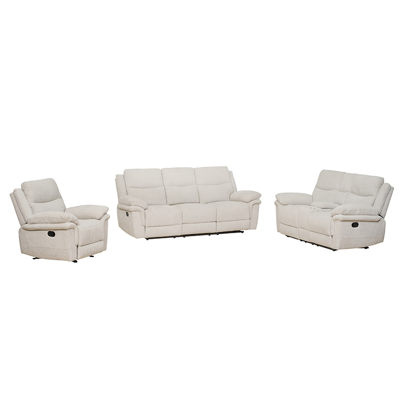 Off White Modern Electric Recliner Sofa
