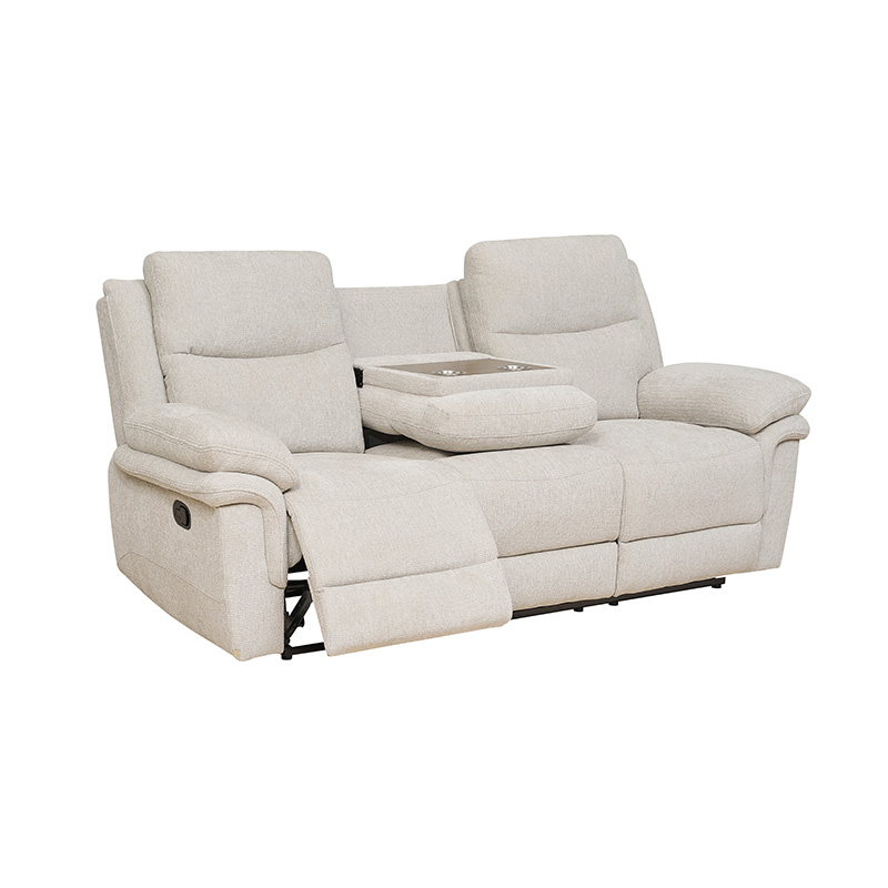 Off White Modern Electric Recliner Sofa
