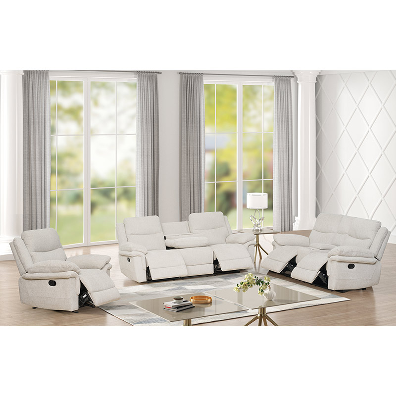 Off White Modern Electric Recliner Sofa