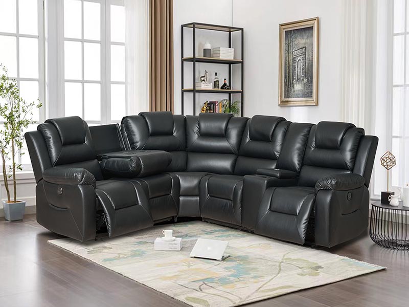 Corner Leather Electric Recliner Sofa